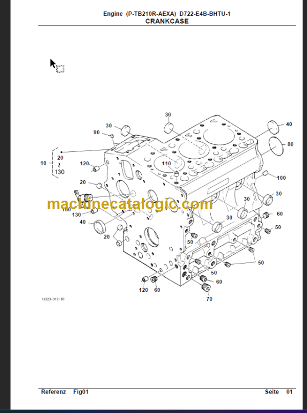 TAKEUCHI TB210R Mini Excavator Parts Manual ENGINE