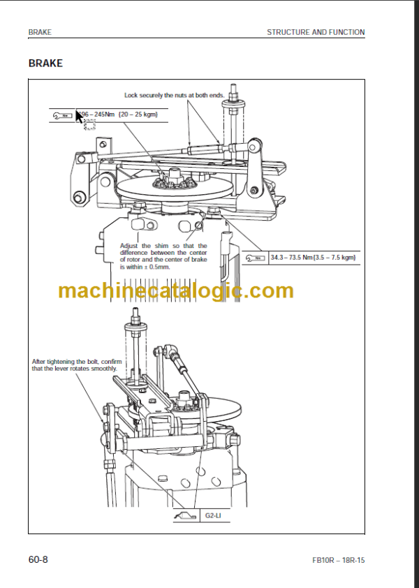 KOMATSU FB10RW 13RW 15RW-15 SHOP MANUAL