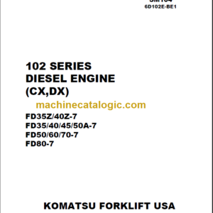 KOMATSU FD35Z 40Z-7 SHOP MANUAL