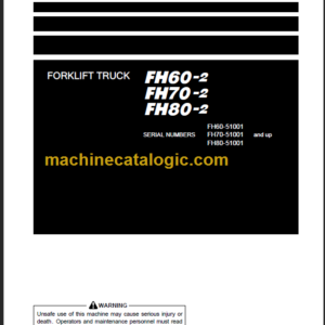 KOMATSU FH60-2 OPERATION MANUAL