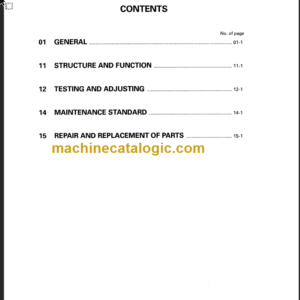 KOMATSU FD35Z 40Z-7 SHOP MANUAL