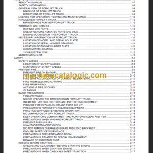 KOMATSU FH60-2 OPERATION MANUAL