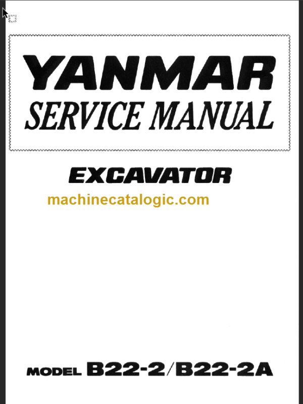 YANMAR B22-2 B22-2A SERVICE MANUAL