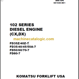 KOMATSU FD80-7 SHOP MANUAL