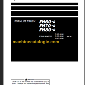 KOMATSU FH70-2 OPERATION MANUAL