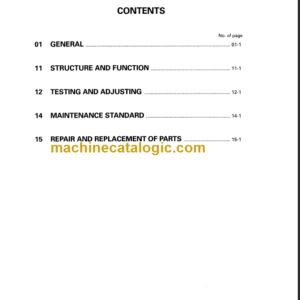 KOMATSU FD80-7 SHOP MANUAL