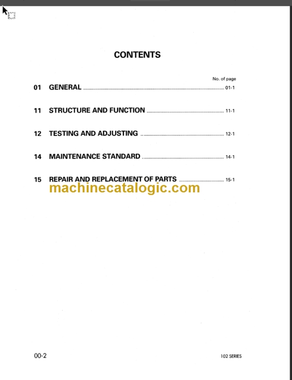 KOMATSU FD80-7 SHOP MANUAL