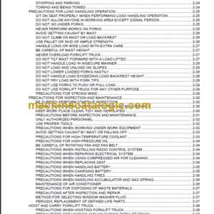 KOMATSU FH70-2 OPERATION MANUAL