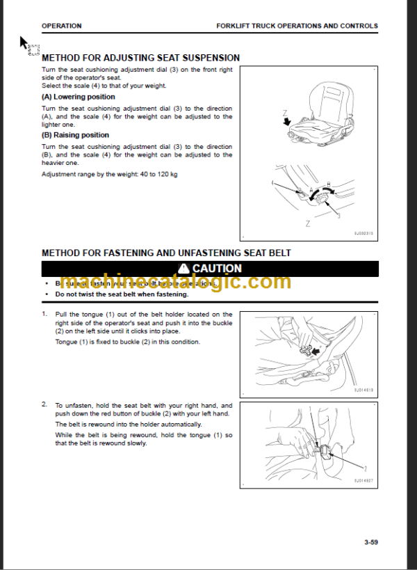 KOMATSU FH70-2 OPERATION MANUAL