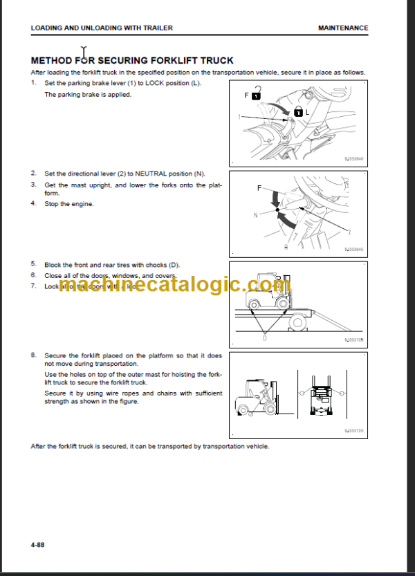 KOMATSU FH70-2 OPERATION MANUAL