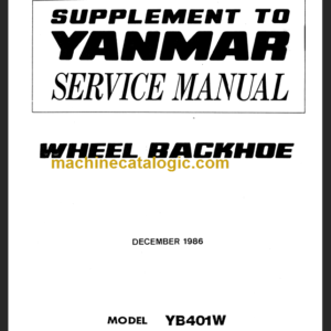YANMAR YB401W SERVICE MANUAL
