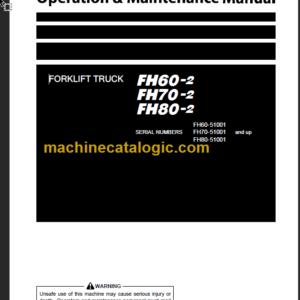 KOMATSU FH80-2 OPERATION MANUAL