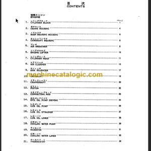 TAKEUCHI TB35S ENGINE Compact Excavator Parts Manual