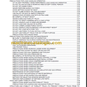 KOMATSU FH80-2 OPERATION MANUAL