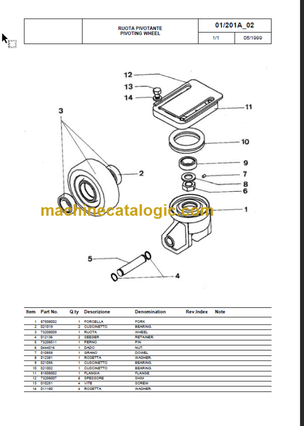 KOMATSU MWQ20-1R MWQ20S-1R PARTS CATALOGUE