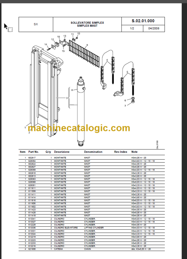 KOMATSU F14 PARTS CATALOGUE