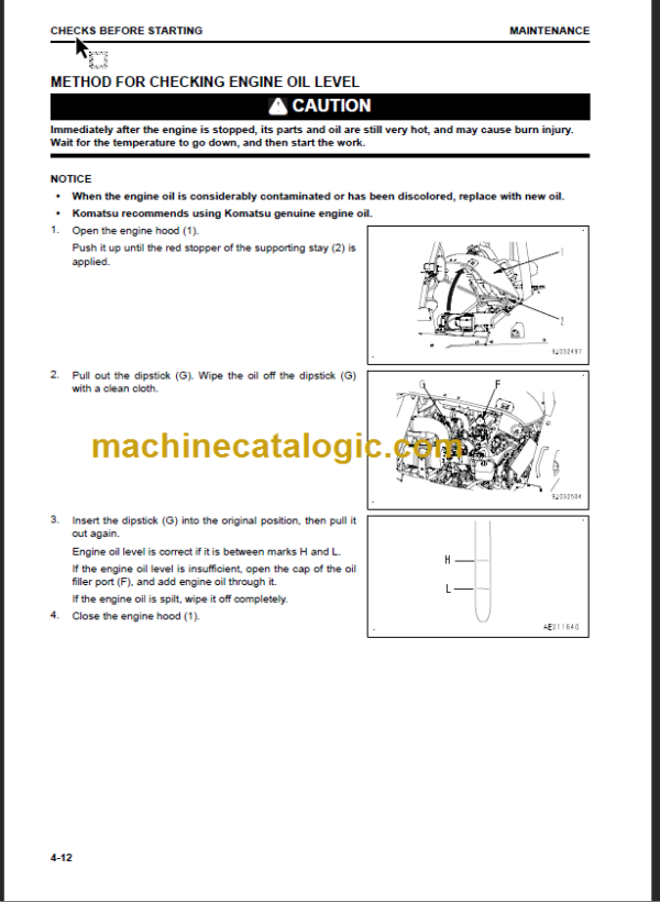 KOMATSU FH80-2 OPERATION MANUAL