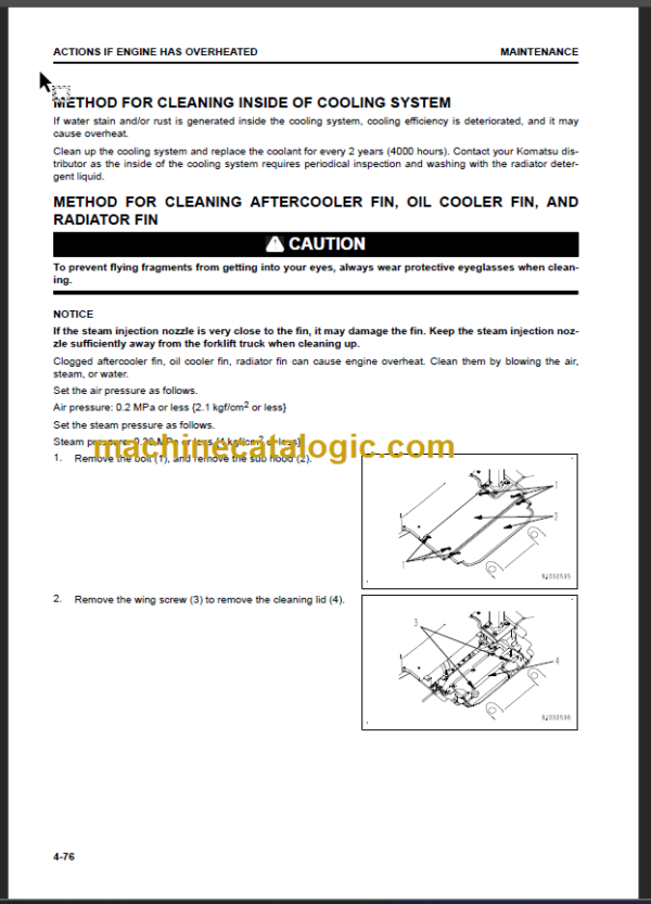 KOMATSU FH80-2 OPERATION MANUAL