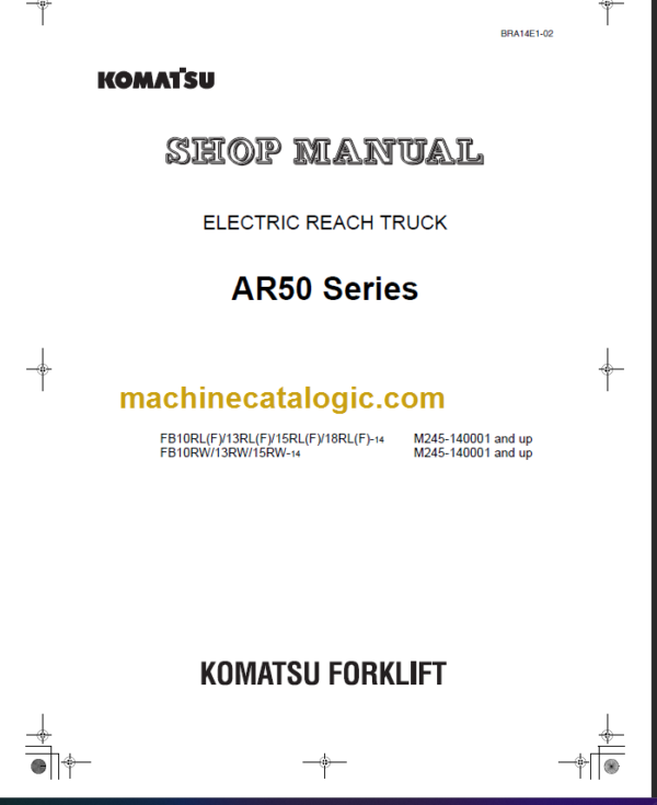 KOMATSU FB10RW 10RW 15RW-14 SHOP MANUAL