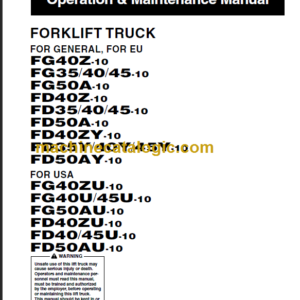 KOMATSU FD35 40 45 50A(Y)-10 OPERATION MANUAL