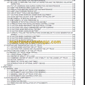 KOMATSU FG35 40 45 50 OPERATION MANUAL