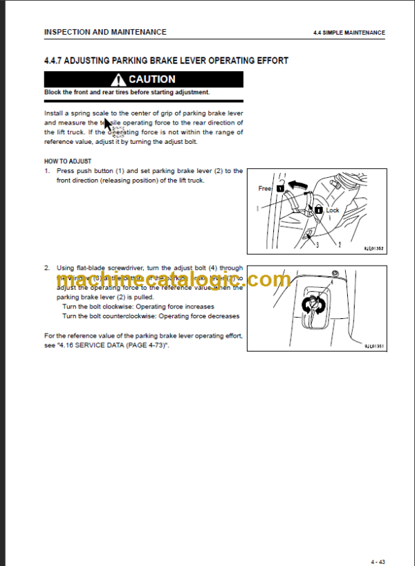 KOMATSU FG35 40 45 50 OPERATION MANUAL