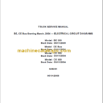 NAVISTAR BE-CE BUS ELECTRICAL CIRCUIT DIAGRAMS