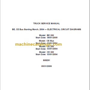 NAVISTAR BE-CE BUS ELECTRICAL CIRCUIT DIAGRAMS