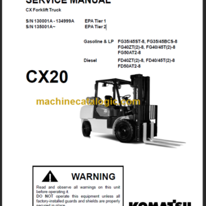 KOMATSU CX20 SERVICE MANUAL