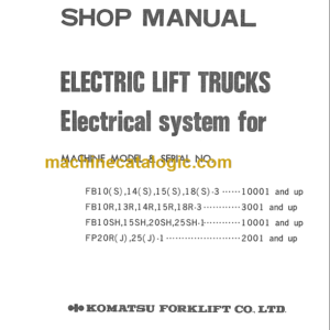 KOMATSU FP20RJ 25J-1 SHOP MANUAL