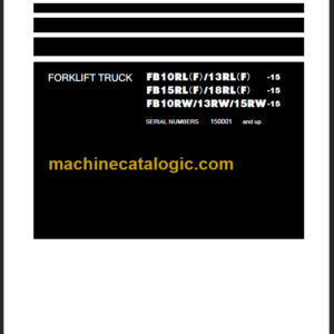 KOMATSU FB15RL(F) 18RL(F)15 SHOP MANUAL