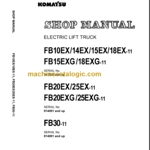 KOMATSU FB20EX(G) FB5EX(G)-11 SHOP MANUAL