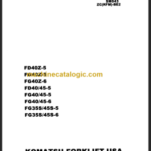 KOMATSU FD40Z-5 FD40 SHOP MANUAL