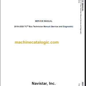 NAVISTAR TC BUS TECHNICIAN-SERVICE-DIAGNOSTIC MANUAL