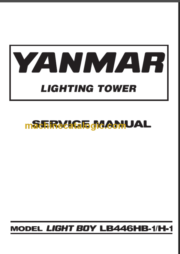 YANMAR LB446H-B1 LB446HB-1 H-1 SERVICE MANUAL