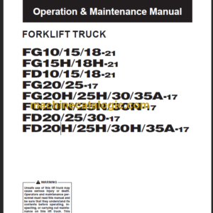 KOMATSU FD20 25 30 35A-17 OPERATION MANUAL