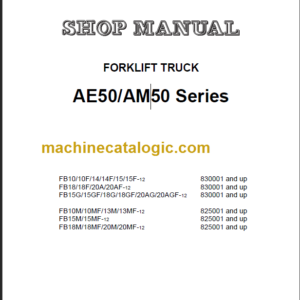 KOMATSU FB15G 15GF 18G 18GF SHOP MANUAL