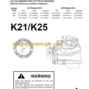 KOMATSU K21-K25 SERVICE MANUAL