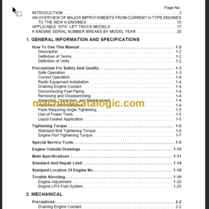 KOMATSU K21-K25 SERVICE MANUAL