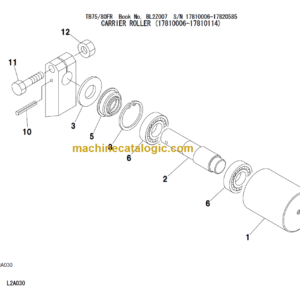 TAKEUCHI TB75FR-TB80FR Mini Excavator Parts Manual