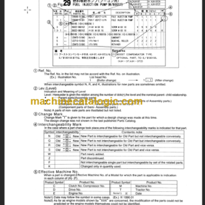 TAKEUCHI TB75FR-TB80FR Mini Excavator Parts Manual