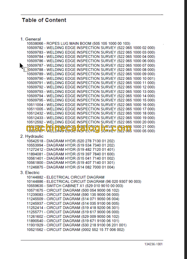 LIEBHERR LR1160 TECHNICAL INFORMATION