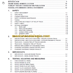 KOMATSU CX20 SERVICE MANUAL