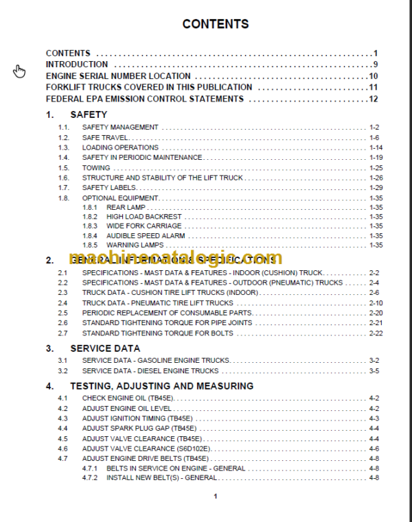 KOMATSU CX20 SERVICE MANUAL