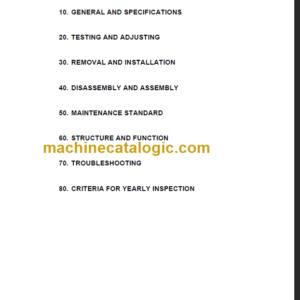 KOMATSU FB20EX(G) FB5EX(G)-11 SHOP MANUAL