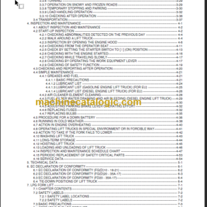 KOMATSU FD20(H) 25(H) 30(H) 35A-17 OPERATION MANUAL