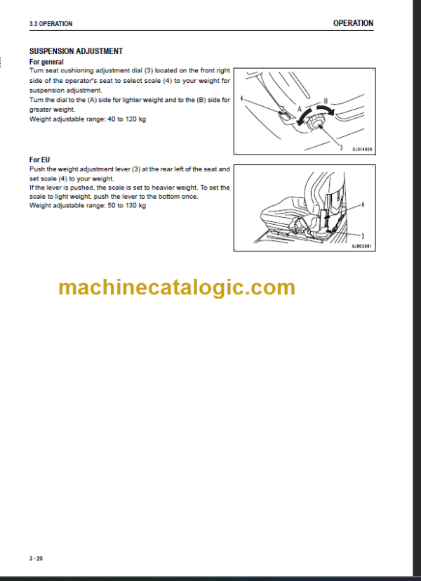 KOMATSU FG20 25 30 35A-17 OPERATION MANUAL