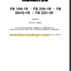 KOMATSU FB18H-1R FB20H-1R PARTS CATALOGUE