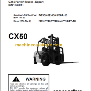 KOMATSU CX50 SERVICE MANUAL