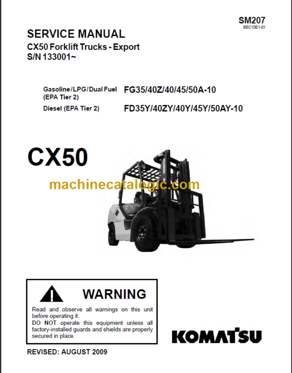 KOMATSU CX50 SERVICE MANUAL